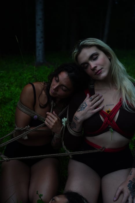 Bound to Nature:  A Women's Shibari Experience — photo 10 by GoddessPersephone