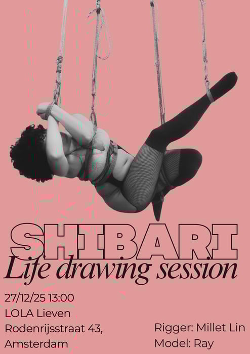 Shibari life drawing session