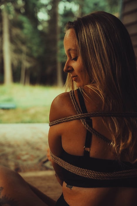 Bound to Nature:  A Women's Shibari Experience — photo 16 by GoddessPersephone
