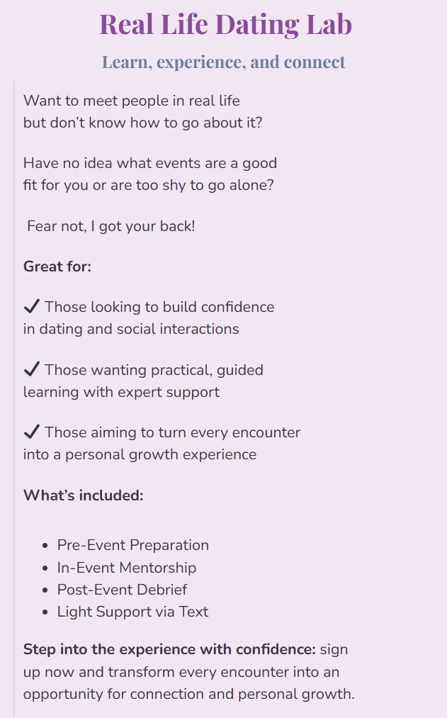 Real Life Dating Lab