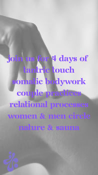 skin & soul 
let yourself be touched — a tantric retreat for couples