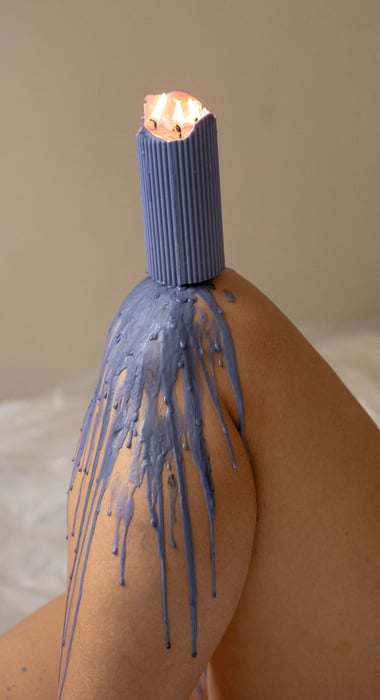 50°C Wax Play Candle | Violet & Cannabis Cactus