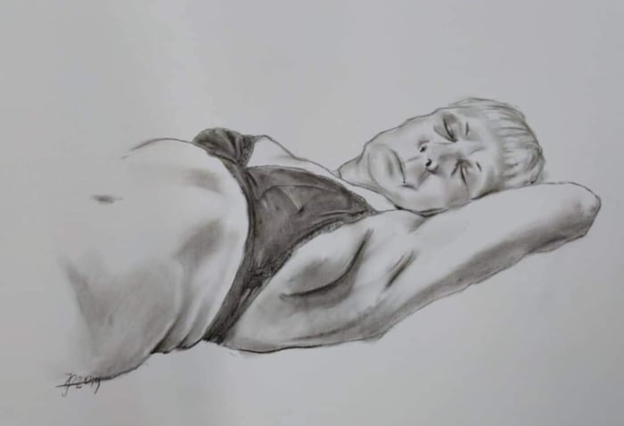 Erotic art (drawing, painting, or a sculpture) based on your picture