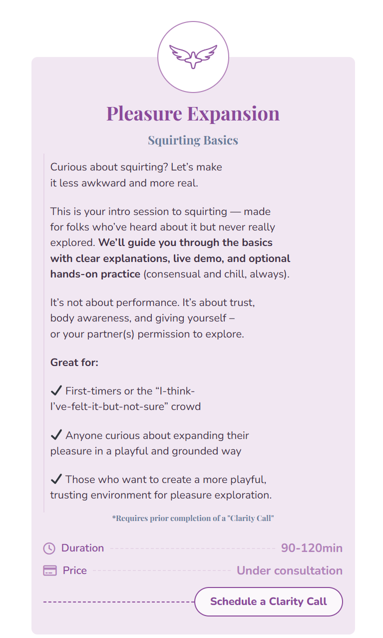 Pleasure Expansion - Squirting Basics